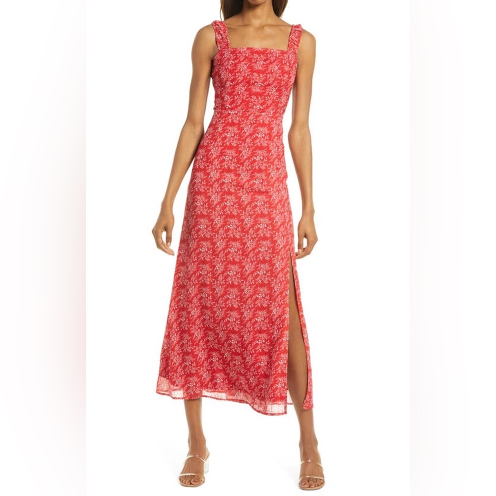 Lulus Back to Backless Red Print Lace-Up Backless Dress - Picture 3 of 7